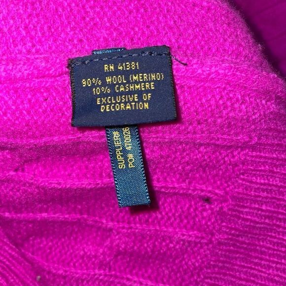 Polo Ralph Lauren Italian Cashmere Wool Cableknit Sweater | L - Picture 6 of 7
